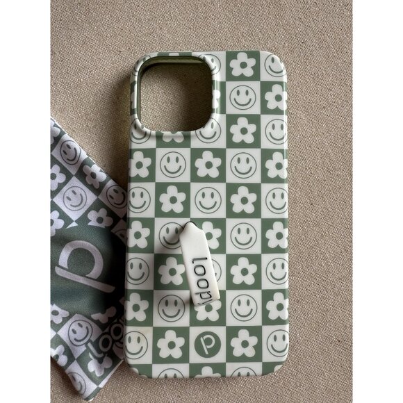 Loopy Case - iPhone 13 Pro Max - Groovy Sage Checkered | Matte Edition / Righty - Picture 1 of 5